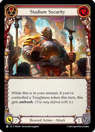 Stadium Security (Red) (PEN294) Rainbow Foil - Compendium of Rathe
