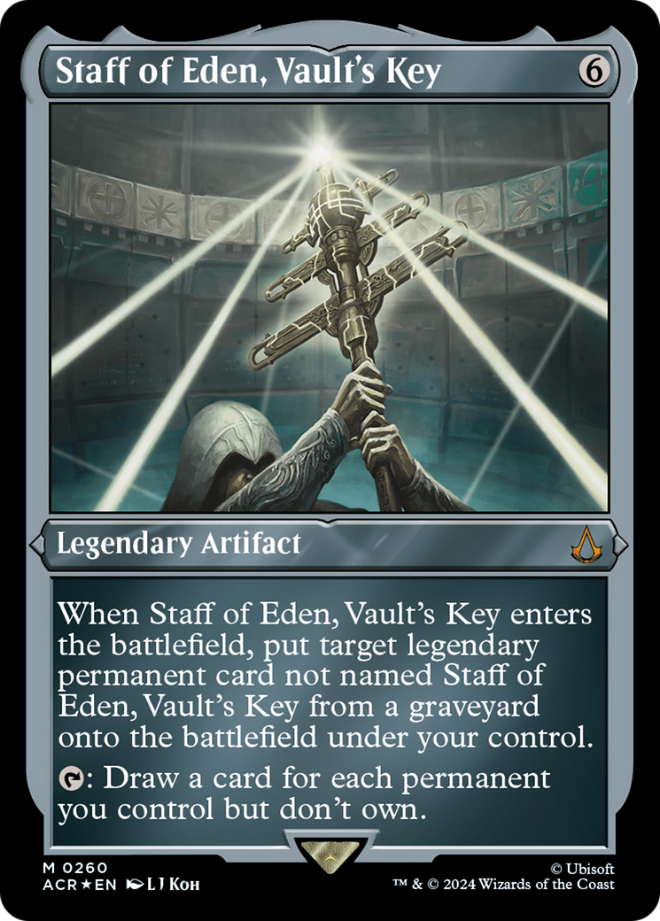 Staff of Eden, Vault's Key (260) Etched Foil - Assassin's Creed