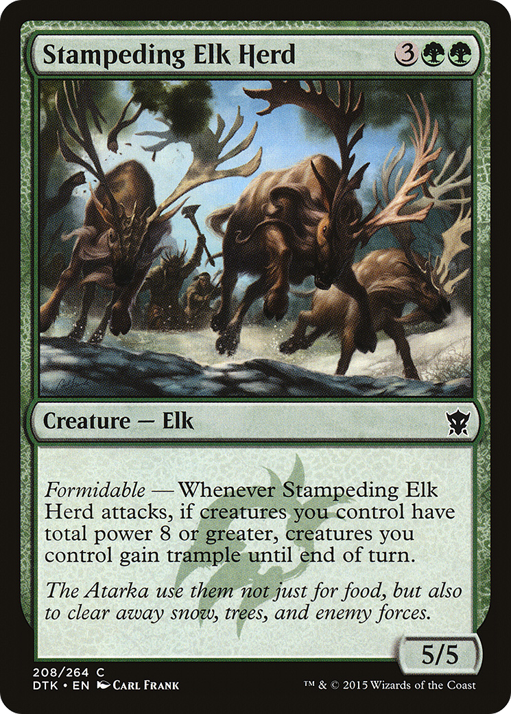 Stampeding Elk Herd (208) Foil - Dragons of Tarkir