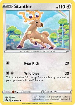 Stantler (208) Reverse Holofoil - Fusion Strike