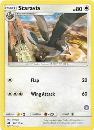Staravia (82) - Trainer Kit: Alolan Sandslash & Alolan Ninetales