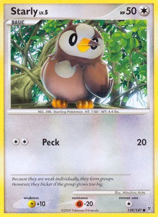Starly (129) Reverse Holofoil - Supreme Victors