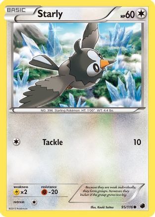 Starly (95) Reverse Holofoil - Plasma Freeze