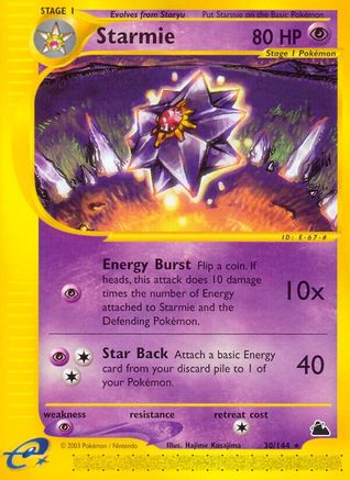 Starmie (30) Reverse Holofoil - Skyridge