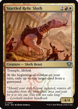 Startled Relic Sloth (233) Foil - Secrets of Strixhaven