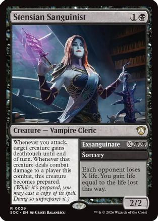 Stensian Sanguinist // Exsanguinate (029) - Commander: Secrets of Strixhaven