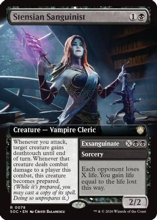Stensian Sanguinist // Exsanguinate (Extended Art) (078) - Commander: Secrets of Strixhaven