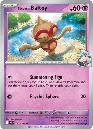 Steven's Baltoy (83) Reverse Holofoil - Destined Rivals