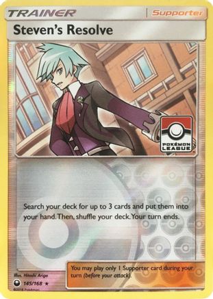 Steven's Resolve (Pokemon League) (145) Reverse Holofoil - League & Championship Cards