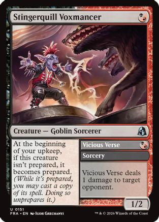Stingerquill Voxmancer // Vicious Verse (151) Foil - Reality Fracture