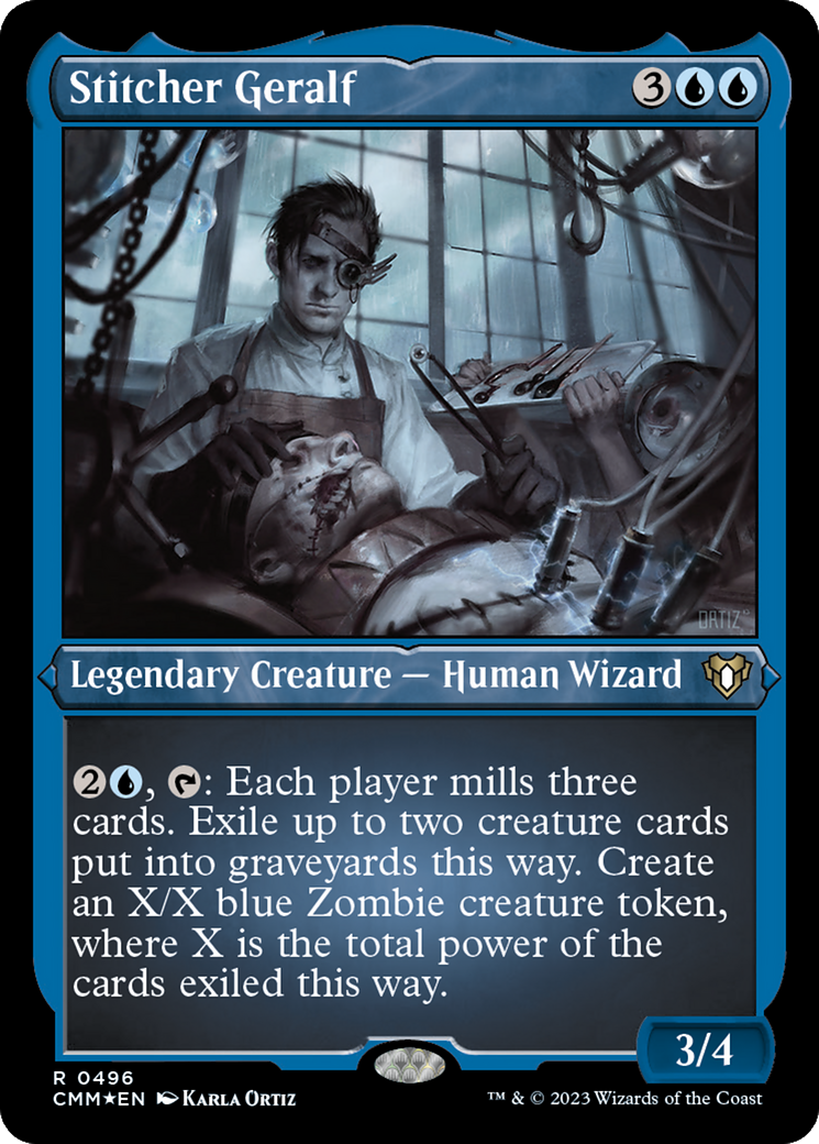 Stitcher Geralf (496) Etched Foil - Commander Masters