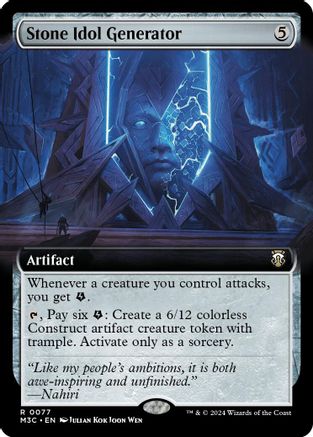 Stone Idol Generator (Extended Art) (077) Ripple Foil - Commander: Modern Horizons 3