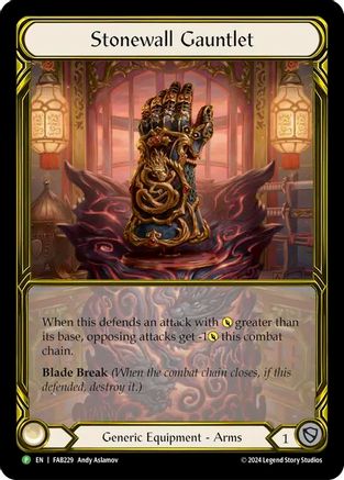 Stonewall Gauntlet (Golden) (FAB229) Cold Foil - Flesh and Blood: Promo Cards