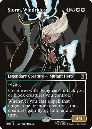 Storm, Windrider (Borderless Logo) (375) - Marvel Super Heroes