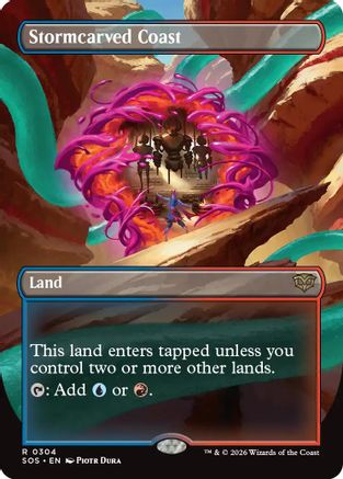 Stormcarved Coast (Borderless) (304) Foil - Secrets of Strixhaven