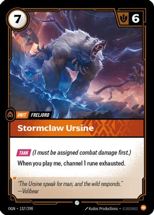 Stormclaw Ursine (137) Foil - Origins