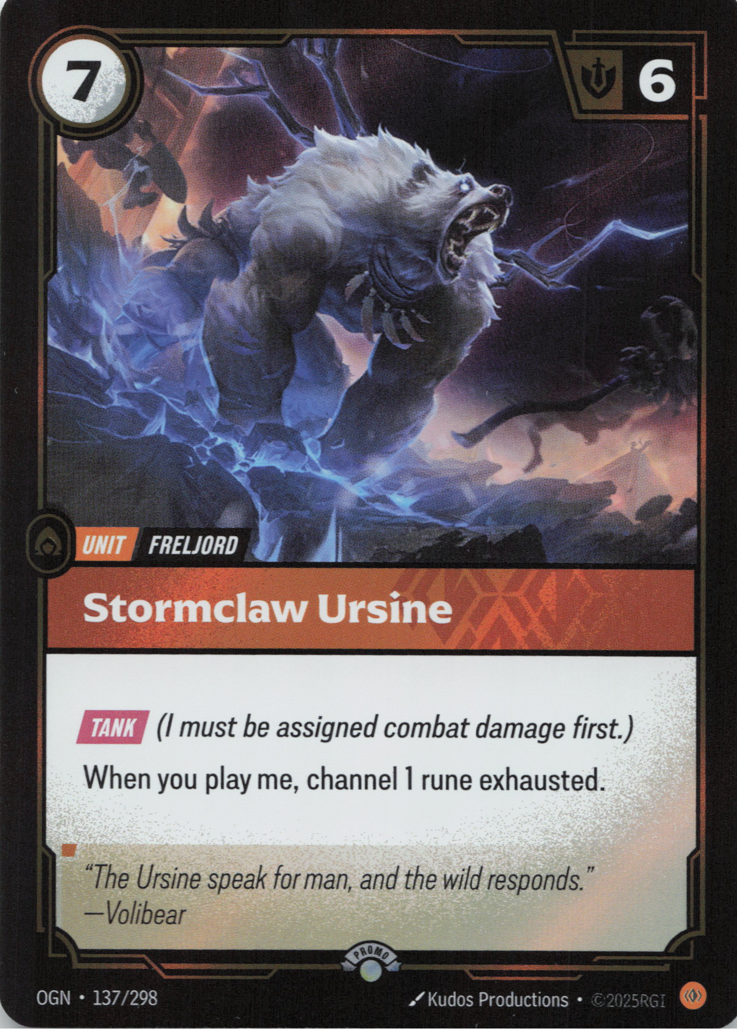 Stormclaw Ursine (137) Foil - Riftbound Promotional Cards