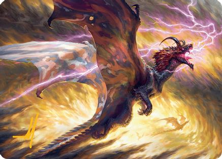 Stormscale Scion (017s) Gold-Stamped - Art Series: Tarkir: Dragonstorm
