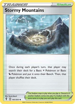 Stormy Mountains (161) Reverse Holofoil - Evolving Skies