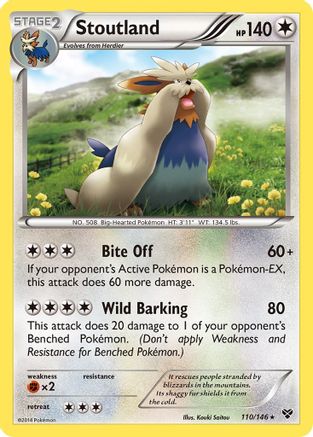 Stoutland (110) Reverse Holofoil - XY Base Set