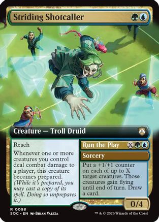 Striding Shotcaller (Extended Art) (098) - Commander: Secrets of Strixhaven