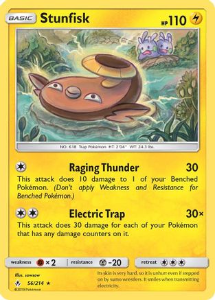 Stunfisk (56) Reverse Holofoil - Unbroken Bonds