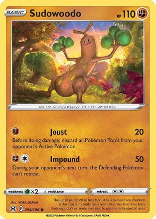 Sudowoodo (94) Reverse Holofoil - Lost Origin