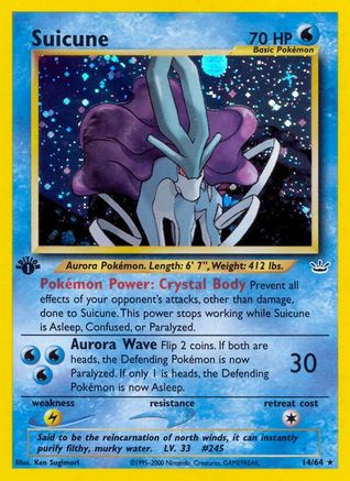 Suicune (14) (1st Edition) Holofoil - Neo Revelation