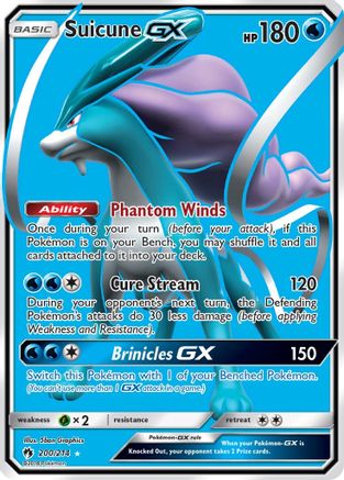 Suicune GX (Full Art) (200) Holofoil - Lost Thunder
