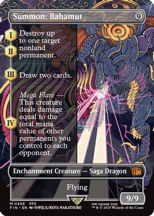 Summon: Bahamut (Borderless) (356) Foil - FINAL FANTASY