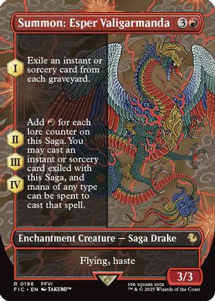 Summon: Esper Valigarmanda (Borderless) (198) Foil - Commander: FINAL FANTASY