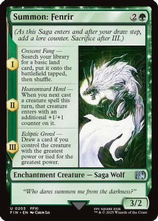 Summon: Fenrir (203) Foil - FINAL FANTASY
