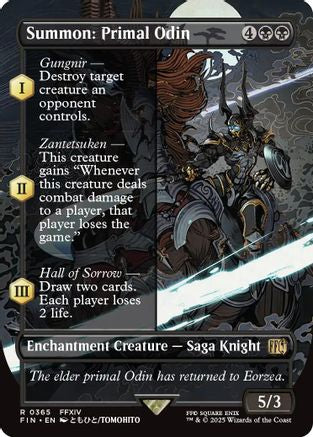 Summon: Primal Odin (Borderless) (365) Foil - FINAL FANTASY