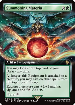 Summoning Materia (Extended Art) (124) Foil - Commander: FINAL FANTASY