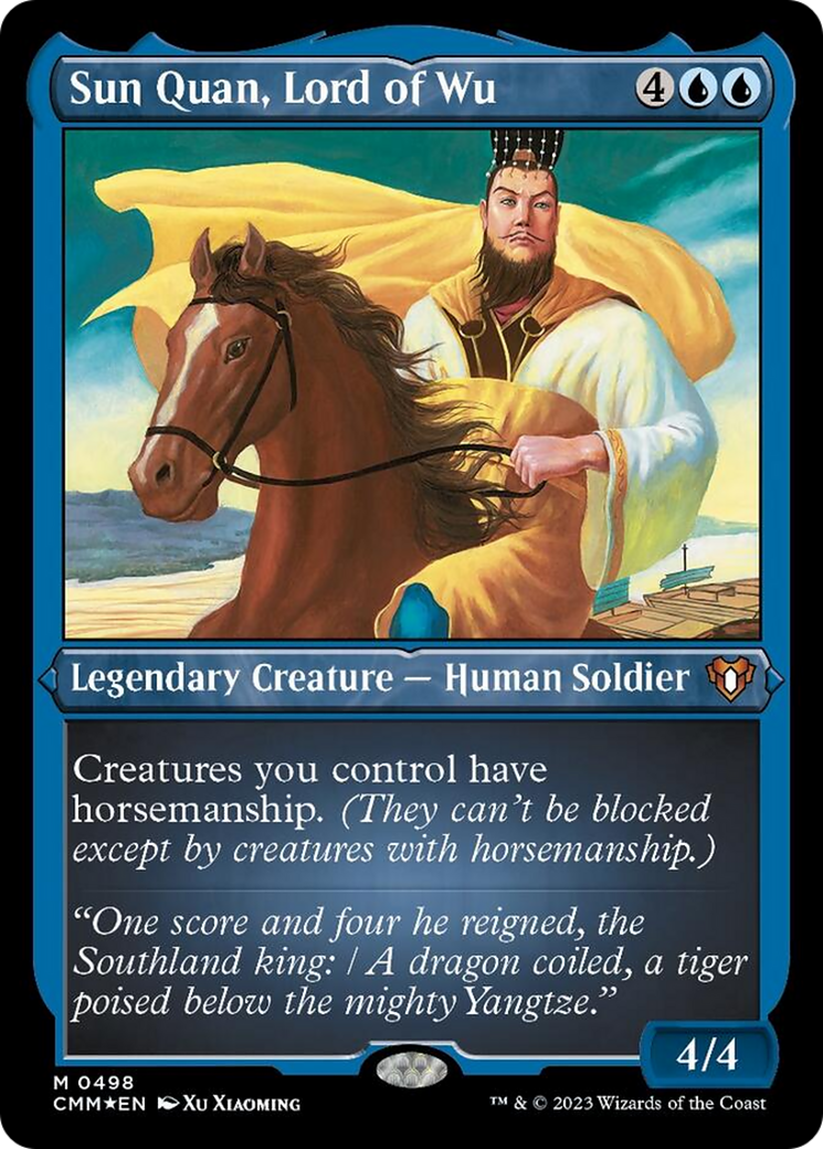 Sun Quan, Lord of Wu (498) Etched Foil - Commander Masters