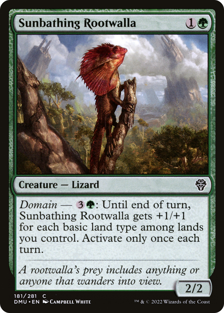 Sunbathing Rootwalla (181) - Dominaria United Foil