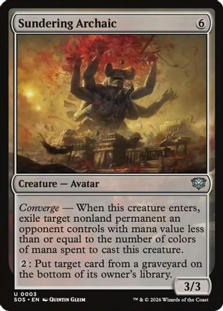 Sundering Archaic (003) Foil - Secrets of Strixhaven