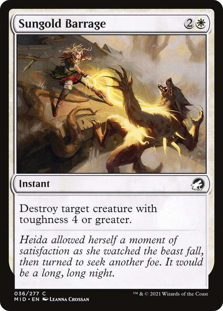 Sungold Barrage (036) - Innistrad: Midnight Hunt Foil