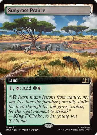Sungrass Prairie (Extended Art) (497) - Commander: Marvel Super Heroes