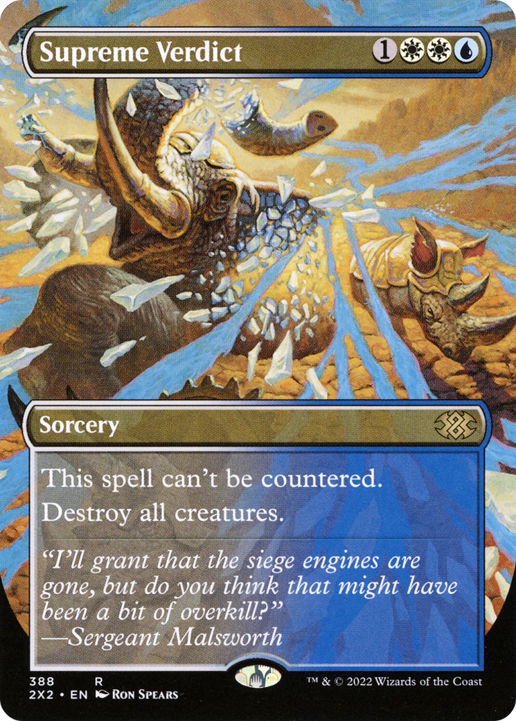 Supreme Verdict (Borderless) (388) Foil - Double Masters 2022