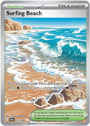 Surfing Beach (Full Art) (114) Holofoil - Chaos Rising