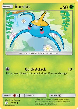 Surskit (7) Reverse Holofoil - Sun & Moon