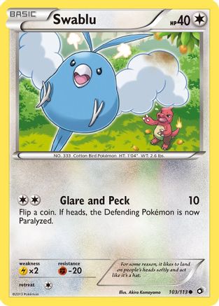 Swablu (103) Reverse Holofoil - Legendary Treasures