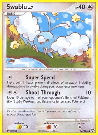 Swablu (86) Reverse Holofoil - Great Encounters