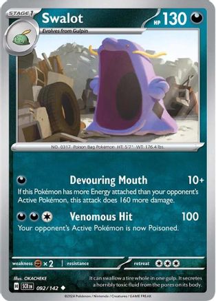 Swalot (92) Reverse Holofoil - Stellar Crown