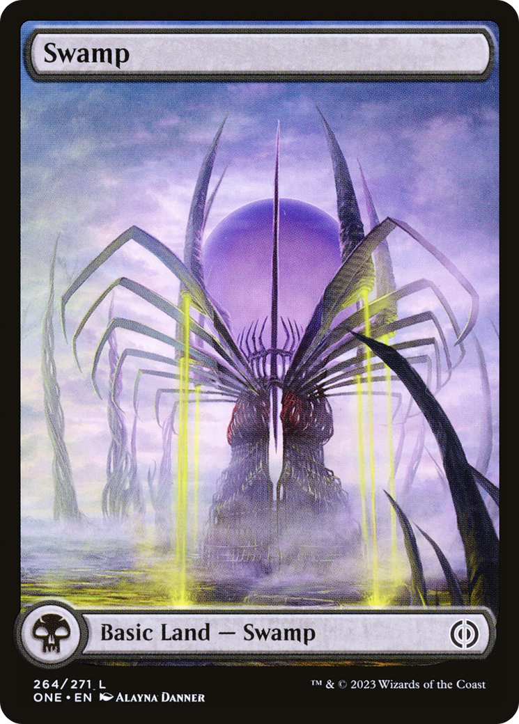 Swamp – Full Art (264) - Phyrexia: All Will Be One Foil
