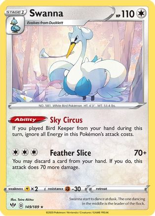 Swanna (149) Reverse Holofoil - Darkness Ablaze