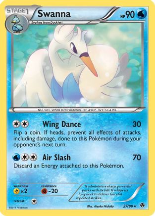 Swanna (27) Reverse Holofoil - Emerging Powers