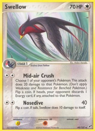 Swellow (49) Reverse Holofoil - Deoxys