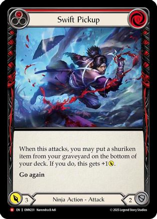 Swift Pickup (Red) (OMN231) Rainbow Foil - Omens of the Third Age